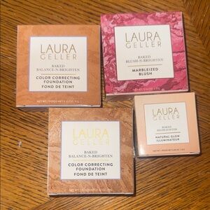 Laura Geller Baked Blush and Foundation Set & Illuminateur - Never used